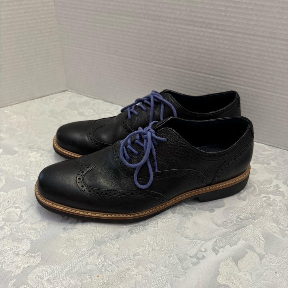 Cole Haan Grand Evolution Great Jones Leather Wingtip Oxford Black‎ 10M Shoe